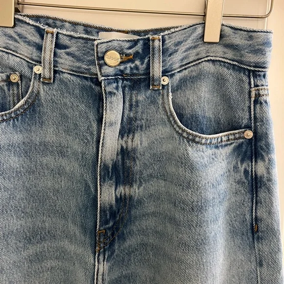 Ganni Soft Light Blue Wide-Leg Jeans - Picture 2 of 5